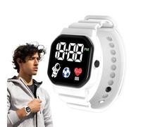 Digital Sports Watch - Reloj LED impermeable para niños, de silicona cómoda para niños, mujeres y hombres | Reloj deportivo resistente, pantalla digital elegante, ideal para at