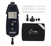 Digital Tachometer Handheld White Backlit Auto Data Save Non Contact Tachometer RPM Meter with Photoelectric Technology for Industrial Maintenance Measurement Sturdy ABS Plastic Ca