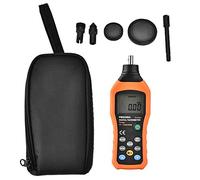 Digital Tachometer, PM6208A Digital Tachometer Contact Tachometer Motor Type LCD Display Backlight Accuracy Speed Indicator Handheld Tachometer