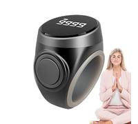 Digital Tally Counter - Anillo de 4 dígitos con pantalla digital grande, herramienta para contar oraciones portátiles, contador de números - Clicker para meditación, relajación, dedos activos