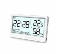 Digital Termohigrómetro Reloj Calendario Retroiluminación Táctil Material Símbolos de Humedad Lectura Rápida Montaje en Pared O Adecuado para, color to 2