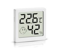 Digital Termómetro Higrómetro Mini, Medidor de Temperatura y Humedad, Termohigrómetro de Interior, monitor de temperatura ambiente interior para casa, oficina y coche. (blanco-1 pieza)