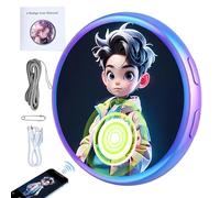 Digital: Transferencia De Fotografías Instantánea Recargable Con Pantalla Táctil HD | Pin Inteligente Con Pantalla Electrónica Portátil | Broche Con Imagen De Vídeo Con Cordón De 1,7 Pulgadas