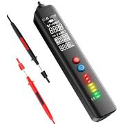Digital Voltage Tester - Multimeter Tool For Electrical | ABS Build With 2000 Counts Display, CAT II 600V Rating, DC AC Measurement, Resistance Frequency Detection, Non Contact