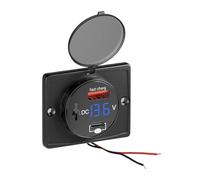 Digital Voltmeter - 8x6x3cm Cell Phone Car Charger | Charger Adapter, Port Super Fast Charging Adapter Digital Voltmeter, Mount Socket For 12V 24V RV Yacht Truck Motorcycle, Smart Safe P