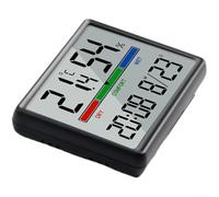 Digital Wall Clock LCD para temp Humidity 3.5in Black Digital(Black) | Shows time, date, day, para temp, humidity; clear 3.5in LCD screen para ideal for seniors and low vision