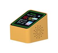 Digital Weather Clock - Mini TV Desktop Smart Electronic Device | ABS Temperature and Humidity Monitor with Accurate Tracking | Weather Station Clock - Bedroom Kitchen Office Garage Gym Ornament