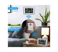 Digital Weather Station Clock Weather Forecast Indoor Outdoor Thermometer Hygrometer Wireless Touch Screen Clock A