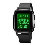 Digital Wrist Watch - ABS, 5,1 x 3,7 cm Square Digital Hand Watch Impermeable 30 M | LED Backlight Multi-Function Time Display Sports Watches, Unisex DigitalWatch for Daily Wear, Business Trips