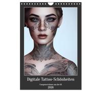 Digitale Tattoo-Schönheiten - Computerträume aus der KI (Wandkalender 2026 DIN A4 hoch), CALVENDO Monatskalender: Sinnliche Portraitaufnahmen von tätowierten Frauen