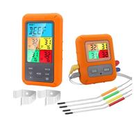 Digitales Fleischthermometer - Lebensmitteltermómetro Mit 4 Sonda | Küchenthermometer Zum Kochen, Backen, Grillen, Süßigkeiten, Flüssigkeiten Und Heißluftfritteusen Für Eltern