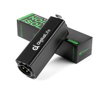 DigitalLife HumBlock XLR | Ground Loop Noise Isolator, Filtro de Ruido Pasivo y Eliminador de Zumbidos, XLR Macho a Hembra, Carcasa Metálica para Estudio y Sonido en Vivo (XLR-A600, No para P24/P48)