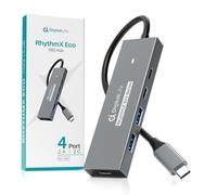 DigitalLife RhythmX Eco Series | Hub USB-C 10Gbps - Adaptador USB 3.2 Gen 2 de 4 Puertos (2× USB-C + 2× USB-A) para Producción Musical, Controladores Midi y Estudio (RX-10G, 1 pz/conf.)
