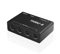 DigitalLife Thru-6 MIDI (5-Pin DIN) Thru Box Controller - 1-Input/6-Output MIDI Splitter/Hub, Metal