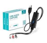 DigitalLife USB 2.0 Audio Grabber con Entrada Estéreo R/L y 3,5 mm, Pack de 2 - Digitalizador de Audio para Vinilos y Cintas, Compatible con Windows 10,11, macOS 15.1.1, Linux