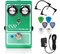 Digitech DOD - Filtro de sobres 440 - Paquete con 2 cables de conexión, 6 púas Dunlop y fuente de alimentación