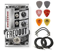 Digitech FREQOUT Natural Feedback Creator - Paquete de pedal con 2 cables de conexión, 2 cables de instrumento y 6 púas Dunlop surtidas