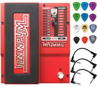 Digitech Whammy 5 Pitch Pedal de cambio con 3 cables de conexión y Dunlop PVP101 Pick Pack
