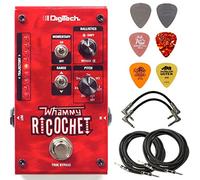 Digitech WHAMMY RICOCHET Pedal de efectos de guitarra con 4 cables y 6 púas Dunlop surtidas