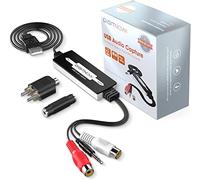 DIGITNOW Grabador de Tarjetas de Captura de Audio USB para Cintas de Casete de Vinilo a convertidor de MP3 Digital, Compatible con Mac y Windows 10/8.1/8/7/Vista/XP
