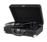 DIGITNOW! Tocadiscos 33/45/78 RPM Seleccionables, Maleta Portátil con 2 Altavoces Integrados, grabador de vinilo a MP3, USB reproductor MP3, entrada AUX y RCA, Negro