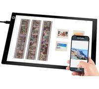 DigitPro Panel de luz LED A4 ultrafino para diapositivas antiguas negativas, escáner de diapositivas digitalizador con 3 niveles de brillo