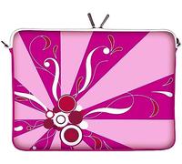 Digittrade LS155-13 Magic Rays - Funda de Neopreno para MacBook Sleeve de hasta 33,8 cm (13,3 Pulgadas), diseño de Rayos, Color Rosa