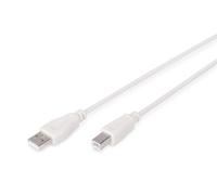 DIGITUS 1.8m Length USB 2.0 A Male - B Male Connection Cable - Beige 1.8 Meters