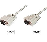 Digitus 10.0m D-Sub9 - Cable de serie (Beige, 10 m, D-Sub9, D-Sub9, Male connector / Female connector)
