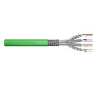 DIGITUS 100 m de Cable de red Cat 8.2 -S-FTP (PiMF) Simplex, BauPVO Dca -LSZH Libre de Halógenos -2000 MHz Copper AWG 22/1, Compatible con PoE++ Cable LAN Cable de instalación Cable Ethernet, Verde