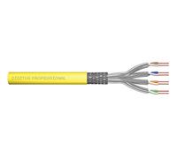 DIGITUS 1000m de Cable de red Cat 7A -S-FTP (PiMF) Simplex BauPVO B2ca LSZH Libre de Halógenos, 1500 MHz Copper AWG 22/1 -Compatible con PoE++, Cable LAN Cable Ethernet -Amarillo