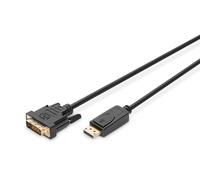 Digitus 2m DisplayPort Male to DVI-D Male Adapter Cable - Black Full HD - DP -&g