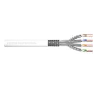 DIGITUS 305 m de Cable de red SoHo Cat 7, S-FTP (PiMF) Simplex, BauPVO Dca, LSZH Libre de Halógenos, Cobre 600 MHz AWG 26/1, Compatible con PoE, Cable LAN Cable Ethernet, Blanco