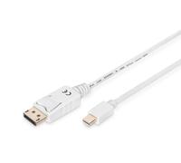 Digitus 3m Mini DP Male to DP Male DisplayPort Connection Cable - White