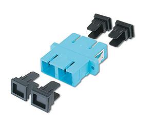 DIGITUS Acoplamiento FO, SC / SC, OM3, Multimodo, Fibra Óptica, Tecnología de Redes, Color Azul