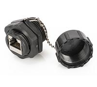 DIGITUS Acoplamiento industrial Cat-6 blindado - 2x conectores RJ45 - IP67 a prueba de polvo a prueba de agua - 250 MHz 1GBase-T clase E