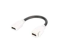 HDMI 2.0 Keystone Jack for DN-93832, 12 cm cable, pure white (RAL 9003)
