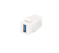 DIGITUS Acoplamiento Keystone USB 3.0 - Para DN-93404 - Blanco puro (RAL 9003) M
