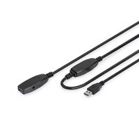 DIGITUS Active USB 3.0 extension cable - Repeater cable - USB A male to USB A fe