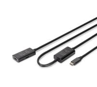 DIGITUS Active USB extension cable - USB-C socket to USB-C plug - 10 m - USB 3.2