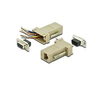 DIGITUS Adaptador D-Sub 9 a RJ45 - Acoplamiento para automontaje - De enchufe a enchufe - RS-232 - RS-485 - Carcasa de PVC