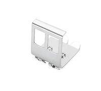 DIGITUS Adaptador de Carril DIN para módulos Keystone, 2 Puertos, ángulo de 45°, Acero Inoxidable, Carcasa Abierta.