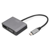 Digitus adaptador gráfico usb type-c? 4k 2 en 1 displayport + vga