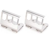DIGITUS Adaptador para Carril DIN para módulos Keystone - 3 Puertos - Salida en ángulo de 45° - Acero Inoxidable - Carcasa Abierta (Paquete de 2)