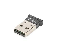 DIGITUS Adaptador USB Bluetooth 5.0 - PC y Portátil - 3 Conexiones Simultáneas - BLE - Alcance 20 m - Compatible con Versiones Anteriores