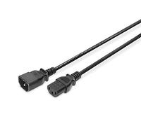 DIGITUS Alargador para cable de conexión a la red, 5.0 m, C14 a C13, macho, hembra, H05VV-F3G, 1.0 mm²