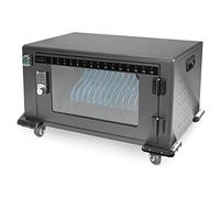 DIGITUS Armario de Carga Móvil, 16 Puertos de Carga USB-A, Hasta 14 Pulgadas, Almacenamiento y Carga de Smartphones, Portátiles y Tabletas, Puerta con Cerradura Eléctrica