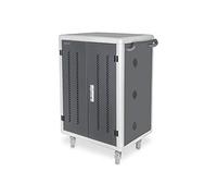 DIGITUS Armario de Carga Móvil, 30 Puertos de Carga USB-A, Hasta 15.6 Pulgadas, Lámpara UV-C, Almacenamiento y Carga de Portátiles y Tabletas, Puerta con Cierre
