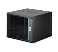Digitus Armario rack 19'' 9U Dynamic-N – Montaje pared, Prof. 600 mm (útil 470) Puerta cristal Negro