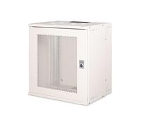 DIGITUS Armario de Red - Rack de 19 Pulgadas 12 U - sin Montar - Montaje en Pared - 400 mm de Profundidad - Capacidad de Carga 60 kg - Puerta de Acero Perforado - Serie Soho Pro - Gris